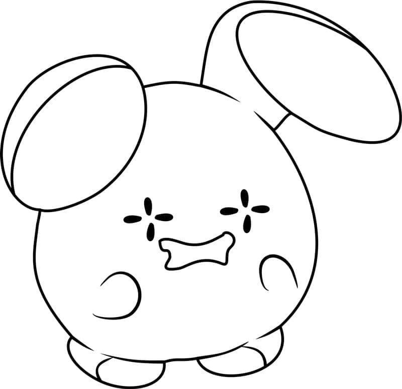 Tô màu Pokemon Whismur 1 Tô màu Pokemon Whismur cho bé tập tô