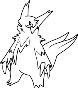 Tô màu Pokemon Zangoose cho bé tập tô