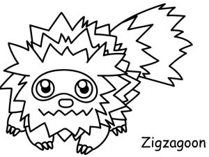 Tô màu Pokemon Zigzagoon giúp bé rèn luyện khả năng tô màu