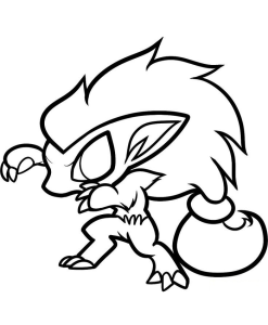 Tô màu pokemon zoroark chibi giúp bé rèn luyện khả năng tô màu
