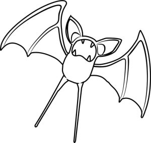 Tô màu Pokemon Zubat giúp bé rèn luyện khả năng tô màu