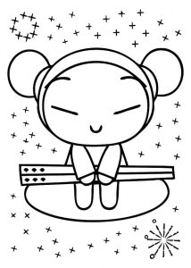 Tô màu Pucca và Đôi Đũa giúp bé rèn luyện khả năng tô màu