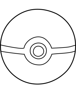Tô màu quả bóng pokemon dễ thương cho bé