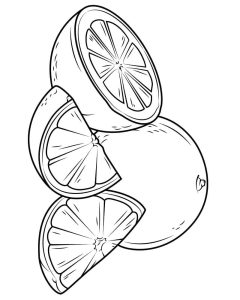 Tô màu Quả Cam và Những Miếng Cam giúp bé rèn luyện khả năng tô màu