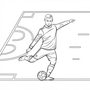 Tô màu Ronaldo Sút Bóng giúp bé rèn luyện khả năng tô màu