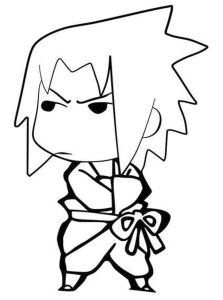 Tô màu Sasuke Chibi cho bé tập tô