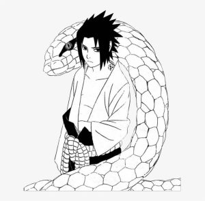 Tô màu Sasuke và Con Rắn giúp bé rèn luyện khả năng tô màu