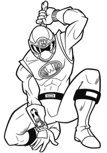 Tô màu siêu nhân cuồng phong đỏ dễ thương cho bé