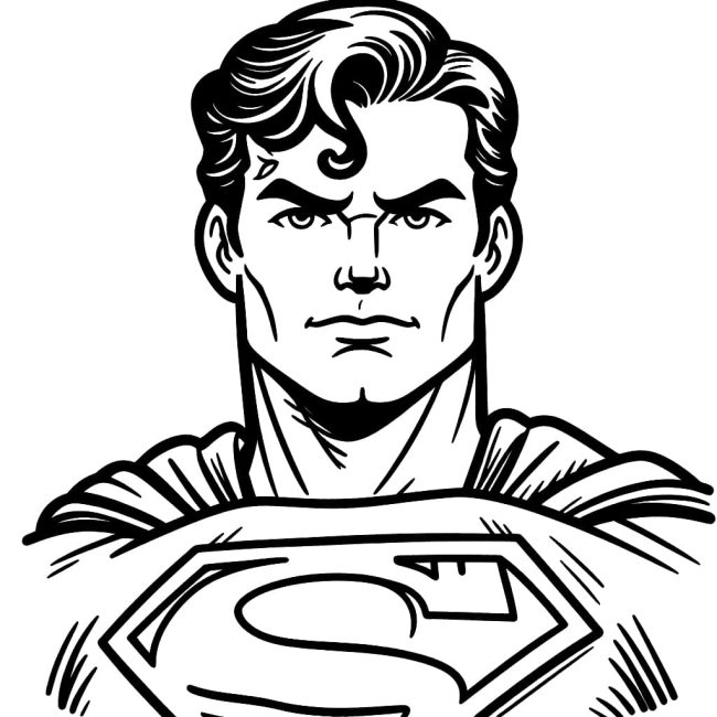 Tô màu Siêu Nhân Superman Đẹp Trai cho bé tập tô