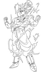 Tô màu son goku trên thiên đường cho bé tập tô