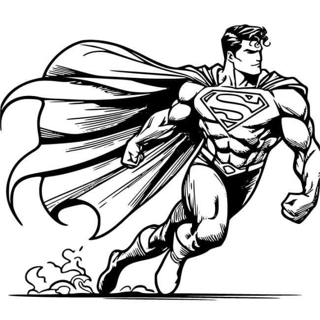 Tô màu Superman Rất Ngầu giúp bé rèn luyện khả năng tô màu