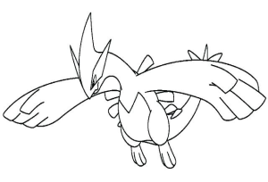 Tô màu Thần Pokemon Lugia cho bé tập tô