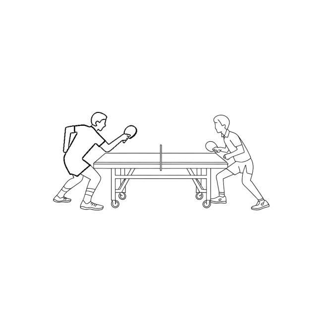 Tô màu Thi Đấu Bóng Bàn giúp bé rèn luyện khả năng tô màu