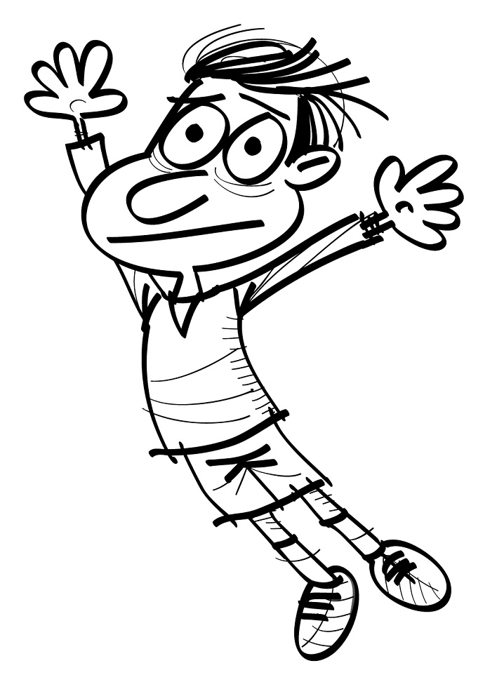 Tô màu thủ môn buồn bã 1 Tô màu thủ môn buồn bã cho bé tập tô