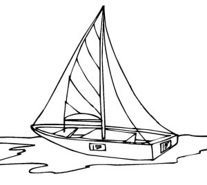Tô màu Thuyền Buồm Đẹp cho bé tập tô