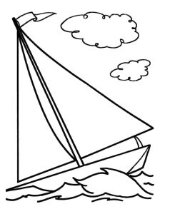 Tô màu Thuyền Buồm Trên Biển giúp bé rèn luyện khả năng tô màu