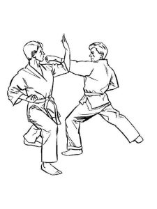 Tô màu Trận Đấu Karate giúp bé rèn luyện khả năng tô màu