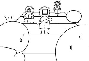 Tô màu Trò Chơi Trong Squid Game giúp bé rèn luyện khả năng tô màu