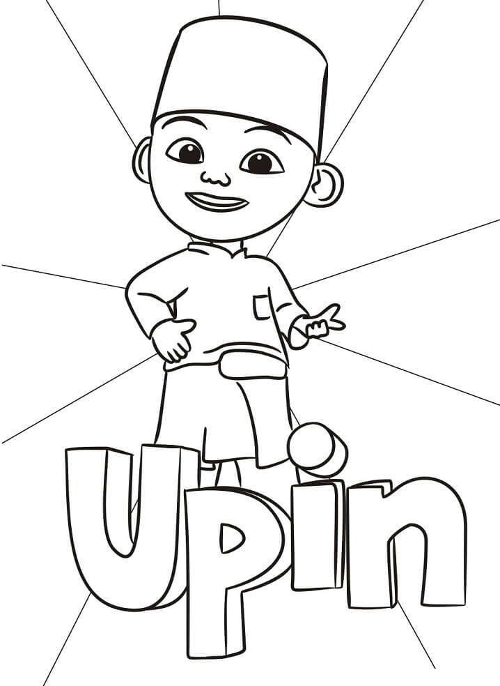 Tô màu Upin Vui Vẻ 1 Tô màu Upin Vui Vẻ dễ thương cho bé