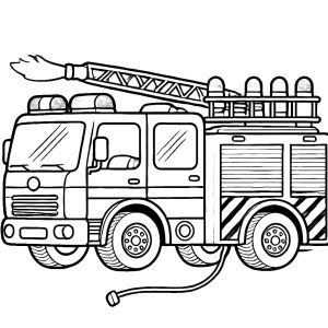 Tô màu Vòi Nước Xe Cứu Hỏa giúp bé rèn luyện khả năng tô màu