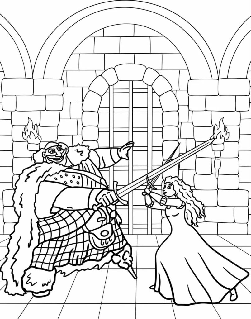 Tô màu Vua Angus Và Merida 1 Tô màu Vua Angus Và Merida giúp bé rèn luyện khả năng tô màu