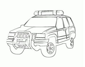 Tô màu Xe Cảnh Sát Cho Bé Tập Tô Màu cho bé tập tô
