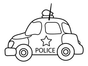 Tô màu Xe Cảnh Sát Dễ Thương giúp bé rèn luyện khả năng tô màu