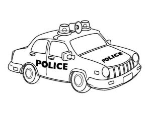 Tô màu Xe Cảnh Sát Rất Ngầu dễ thương cho bé