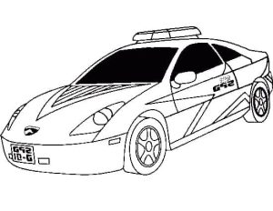 Tô màu Xe Cảnh Sát Tuyệt Vời cho bé tập tô