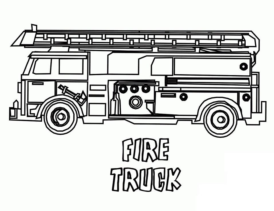 Tô màu xe cứu hỏa 1 Tô màu xe cứu hỏa cho bé tập tô
