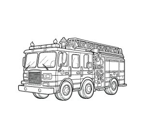 Tô màu Xe Cứu Hỏa Lớn cho bé tập tô