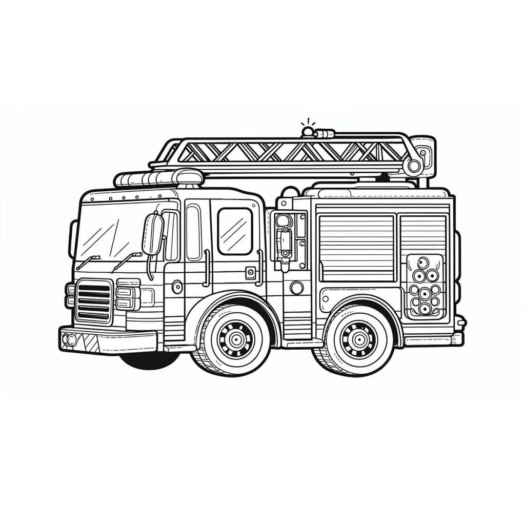 Tô màu Xe Cứu Hỏa Nhỏ 1 Tô màu Xe Cứu Hỏa Nhỏ giúp bé rèn luyện khả năng tô màu