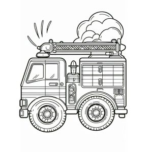 Tô màu Xe Cứu Hỏa Và Khói giúp bé rèn luyện khả năng tô màu