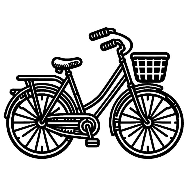 Tô màu Xe Đạp Cho Bé dễ thương cho bé