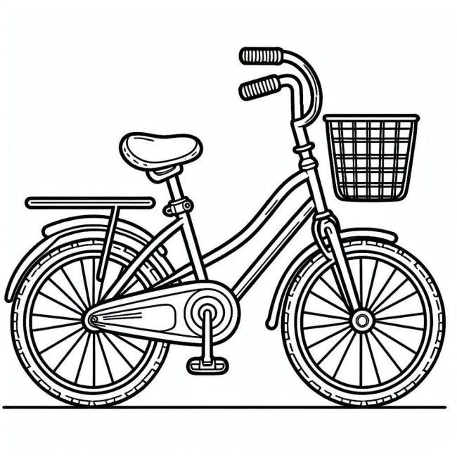 Tô màu Xe Đạp Có Giỏ giúp bé rèn luyện khả năng tô màu