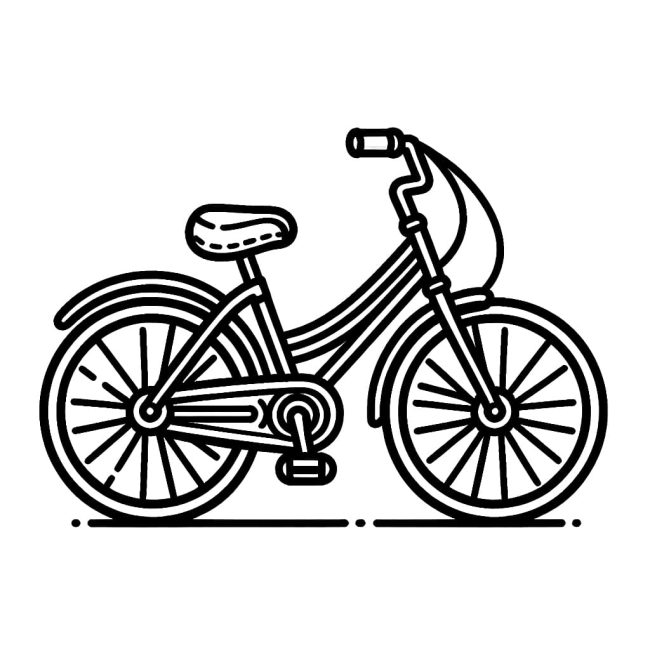 Tô màu Xe Đạp Nhỏ giúp bé rèn luyện khả năng tô màu