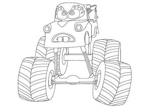 Tô màu Xe Tải Quái Vật dễ thương cho bé