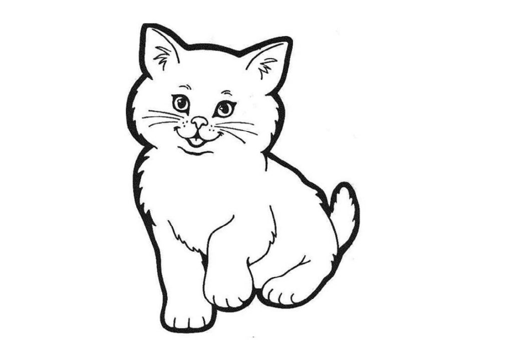 Tranh Tô Màu Con Mèo Dễ Thương 1 Tranh Tô Màu Con Mèo Dễ Thương dễ thương cho bé