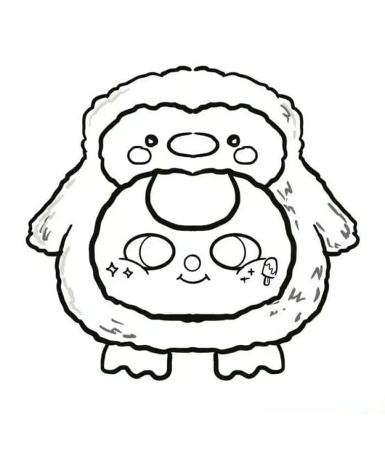 Tranh To Mau Baby Three Con Vit