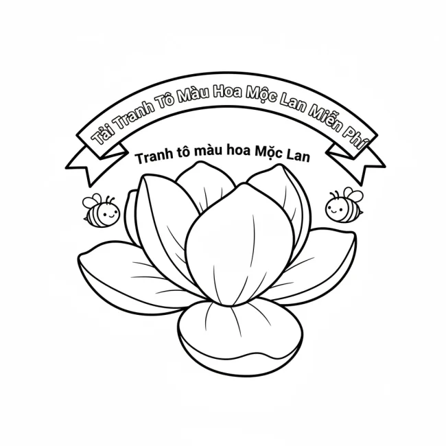 Tải Tranh Tô Màu Hoa Mộc Lan Miễn Phí