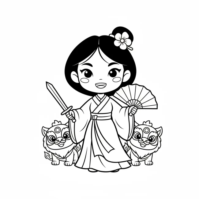 Tập Tô Màu Mộc Lan Dành Cho Bé 5+