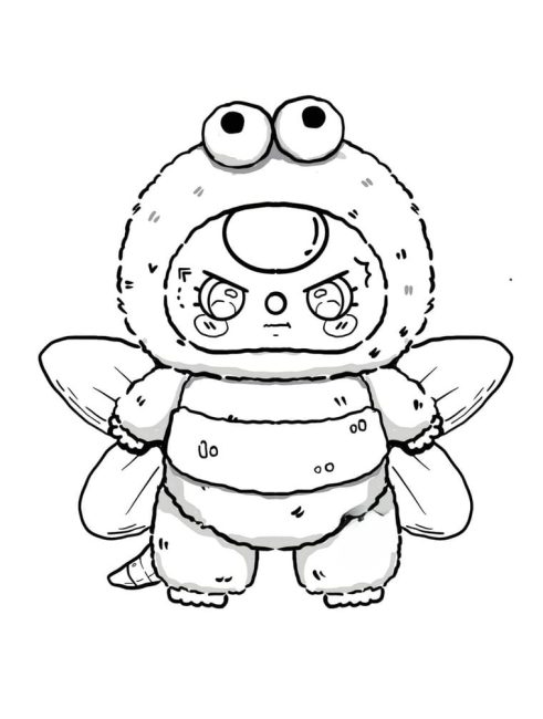 Tô màu Baby Three Rất Cute dễ thương cho bé