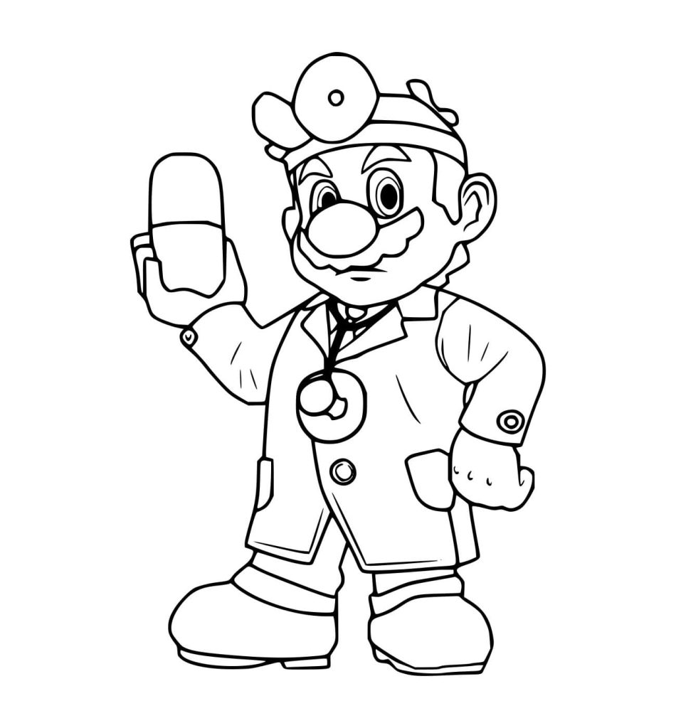 Tô màu Bác Sĩ Mario giúp bé rèn luyện khả năng tô màu