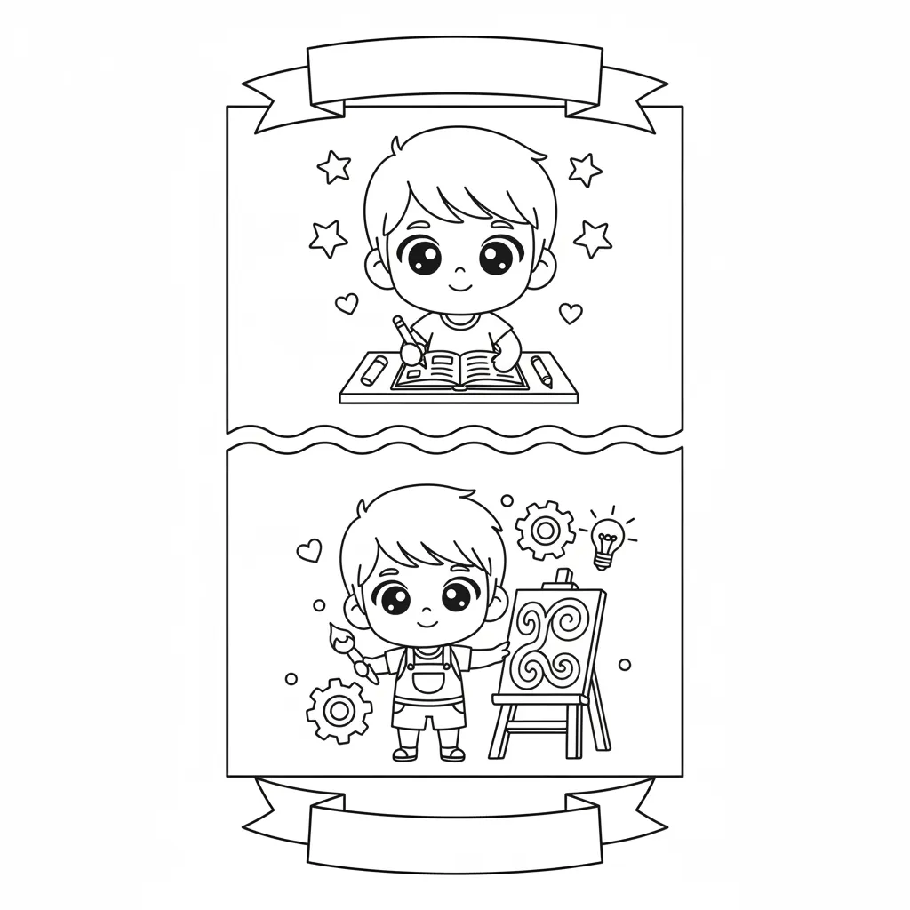 Bé ngoan học hỏi sáng tạo