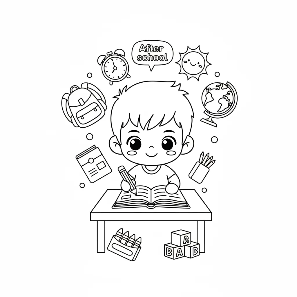 Dưới đây là các từ khóa ảnh độc đáo từ tiêu đề "Tô Màu Bé Học Bài Sau Giờ Học":