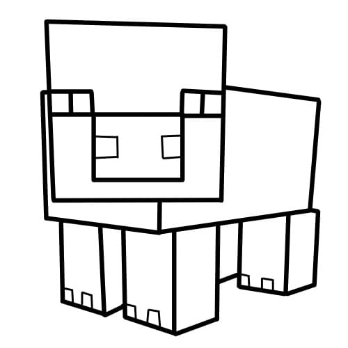 Tô màu Con Heo Trong Minecraft dễ thương cho bé