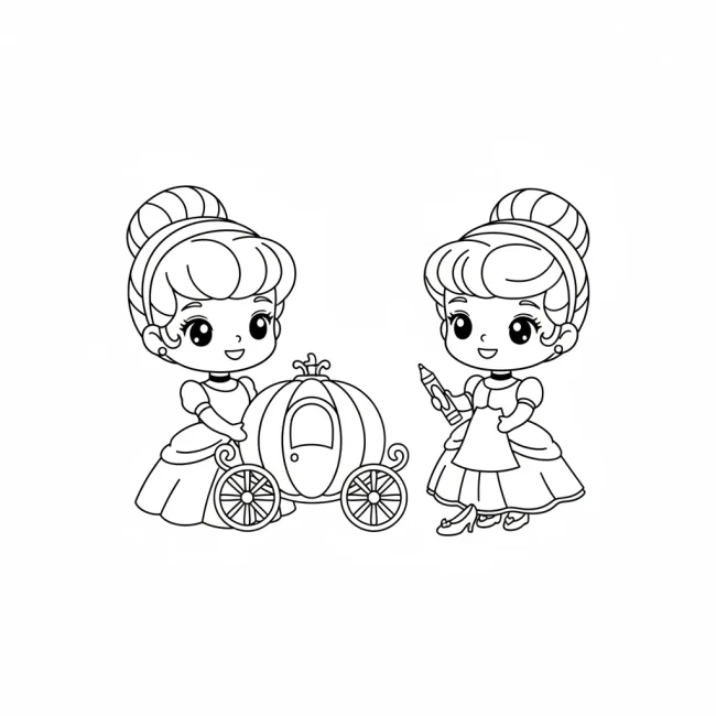 Lọ Lem chibi tô màu