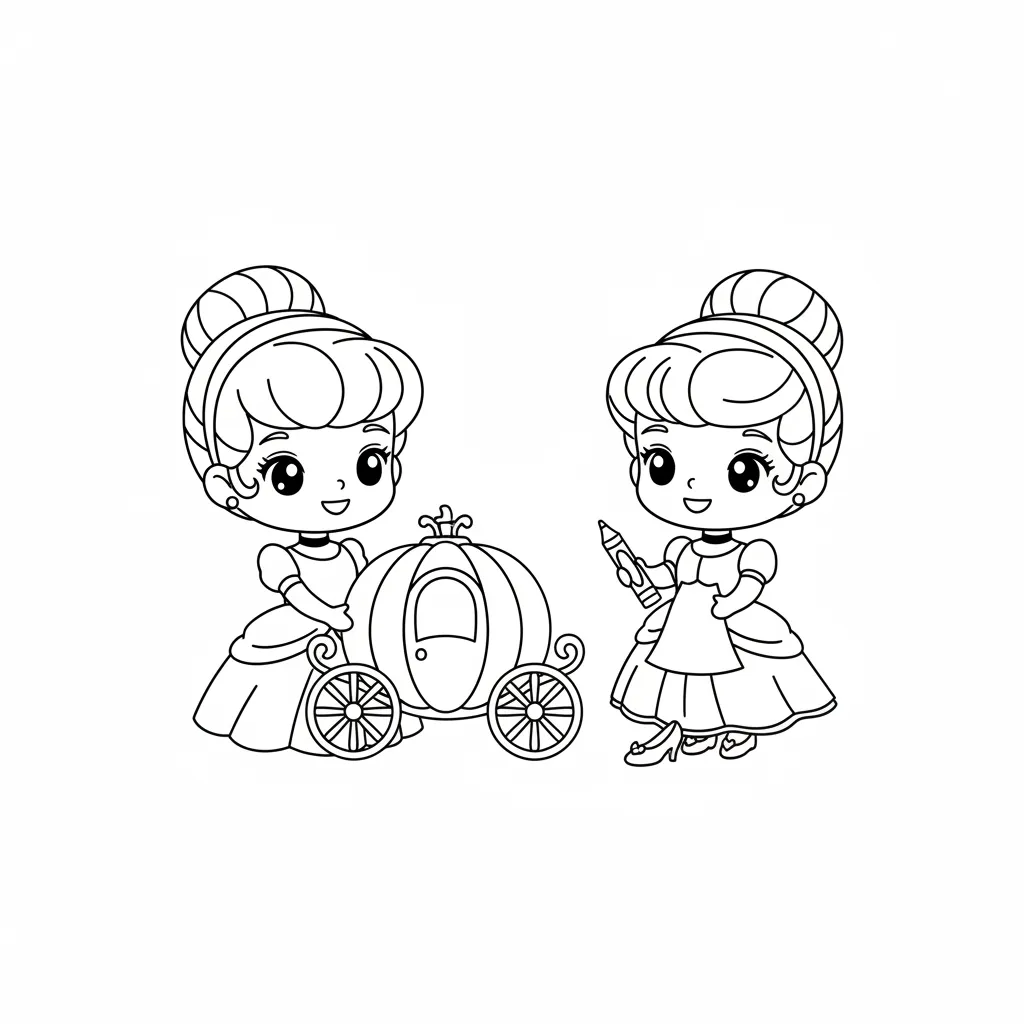 Lọ Lem chibi tô màu