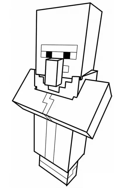 Tô màu Dân Làng Trong Minecraft cho bé tập tô