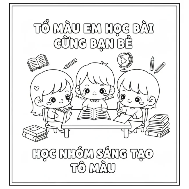 Học nhóm sáng tạo tô màu